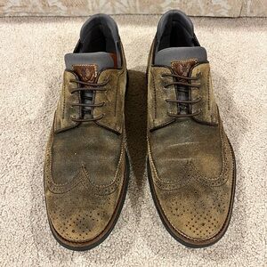 Martin Dingman Tan Suede Oxfords